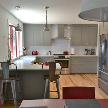 Gray with Red Accents