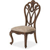 AICO Michael Amini Eden's Paradise Wood Back Side Chair, Ginger, Set of 2