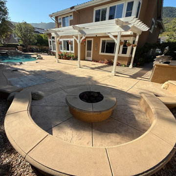 Pool Deck Concrete Staining and Restoration in Newbury Park, CA