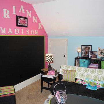 Giant Chalkboard Wall; part of new study room angle view.
