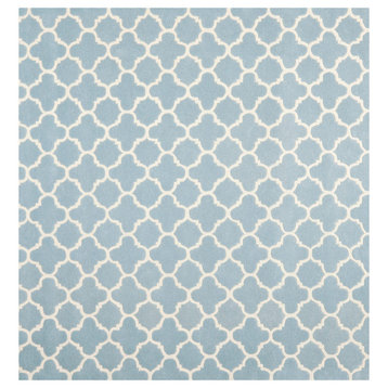 Safavieh Chatham Collection CHT717 Rug, Blue/Ivory, 8'9" Square