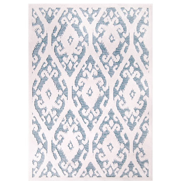 Orian Nouvelle Boucle Toscana Natural Neptune Area Rug, 5'2" x 7'6"