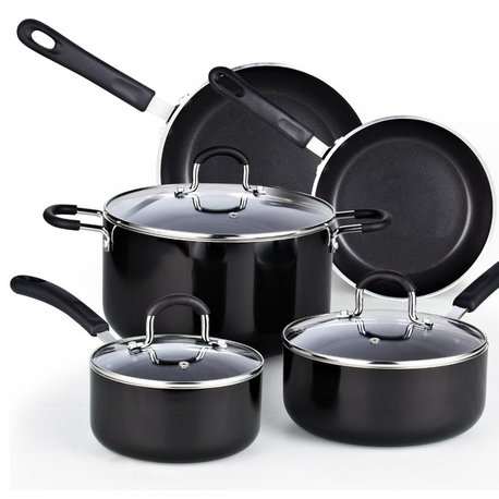 Cook N Home 02497 8 Piece Nonstick Heavy Gauge Cookware Set