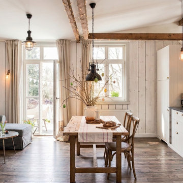 "The Nordic Hearth" Scandinavian Minimalism Kitchen in Rustic Cottage Farmhouse