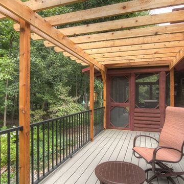 Log Cabin Deck with Pergola