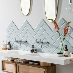 Diamante Pastel Sky Ceramic Subway Tile - Products