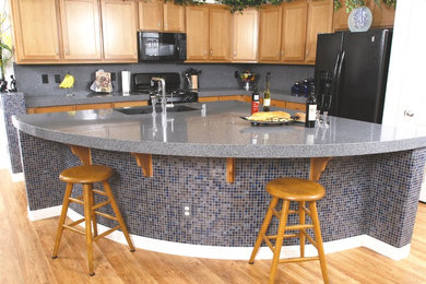 Granite Kitchen Coutertops with Mosaic Backsplash
