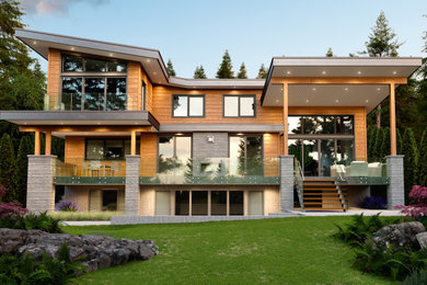 Inspiration for a contemporary home design remodel in Vancouver