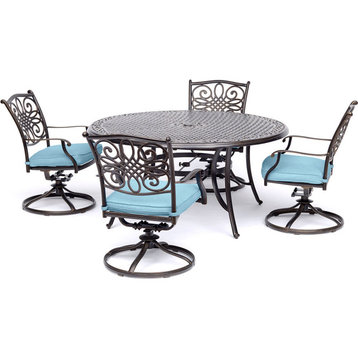 Traditions 5-Piece Dining Set, Four Swivel Rockers