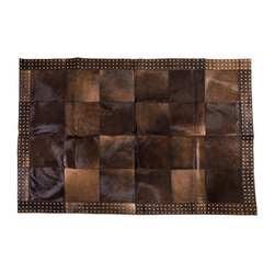 Custom Design Patchwork Rug / Rectangular / Hand Riveted / European Import - Area Rugs
