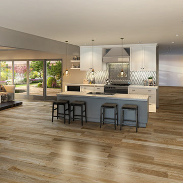 Great Room Rendering - Exploration of Materials and Space Flow