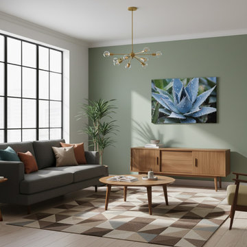 Delicate Agave Mid-Century Modern Style Artwork