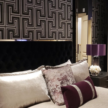 Creating drama in the bedroom with wallpaper and paint