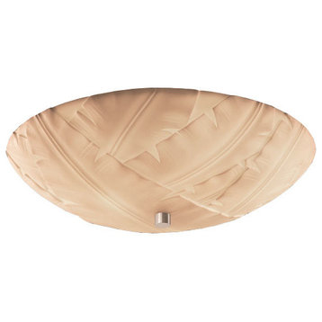 Justice Porcelina 18" Semi-Flush Bowl w/GU24-LED Lamping - Brushed Nickel