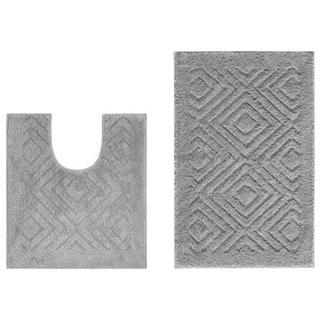 Trier Collection 2 Piece Set (20" x 20",20" x 30") in Silver