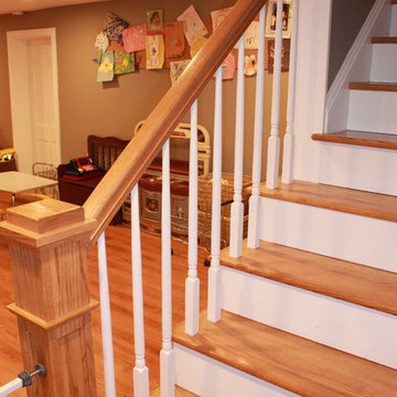 New oak tread stairs