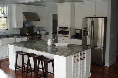 Example of a transitional kitchen design in Other