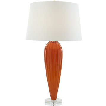 Teardrop Glass Lamp Orange