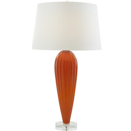 Teardrop Glass Lamp Orange