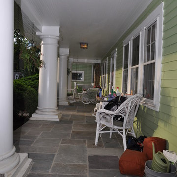 Outdoor,pool fireplace,retaining walls,random flagstone,porch.