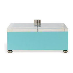 Lucite & Turquoise Box - Desk Accessories
