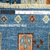 8'8"x12' Blue Kashkuli Gabbeh Pure Wool Handmade Oriental Rug