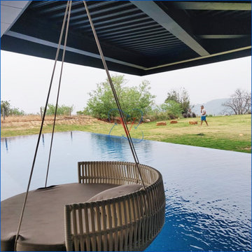 project of swimming pool, hydrotherapy and lotus pond