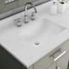 Madison 72 In. Carrara White Marble Countertop Vanity with Gooseneck Faucet