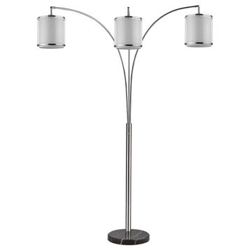 Acclaim Lighting TFA937 Lux 3 Light 80" Tall Arc Floor Lamp - Brushed Nickel