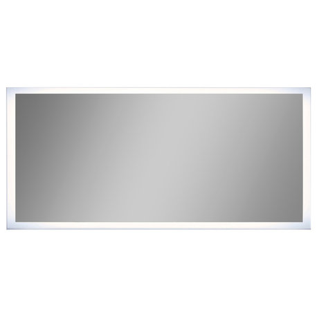 IB MIRROR Dimmable Lighted Bathroom Mirror, Crystal Clear Mirror, 28"x55", Rectangle