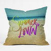 Leah Flores Summer Lovin Beach  Outdoor Throw Pillow