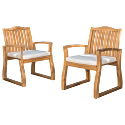 Transitional Outdoor Dining Chairs by GDFStudio
