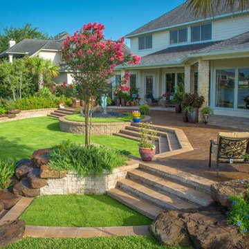 Lakeside Terraced Backyard