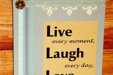 Handcrafted 3D Wall Art (Live, Laugh, Love)