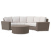 Sunset West Coronado Curved Loveseat With Cushions, Cushions: Cast Petal