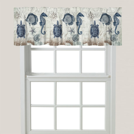 Seaside Postcard Window Valance