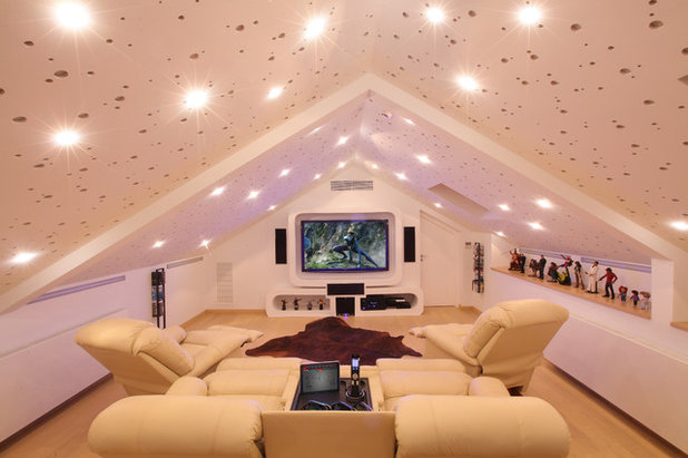 Contemporary Home Theater by Elytronic