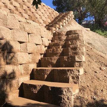 Keystone retaining walls and steps