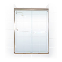 Coastal - Shower Doors | Pararagon 3/8" Frameless | Brushed Nickel / Clear Glass by Coasta - Shower Doors