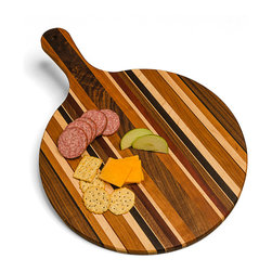 Oshkosh Designs - Solid Hardwood Pizza Board / Serving Platter - Serving Trays