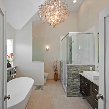 Modern Eclectic Master Bathroom- North Wales, PA