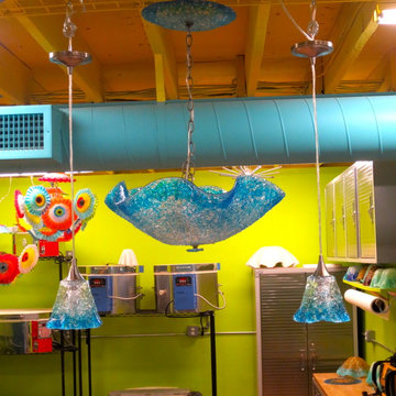 Blown Glass Lighting - Custom Commission New York City - Art Glass Lighting