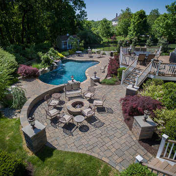 Chester NJ 2 Landscape Design & Construction + In Ground Pool / Spa / Waterfall