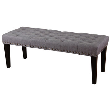 Sopri Upholstered Bench, Gray