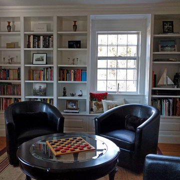 Custom-made library shelves