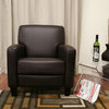 Baxton Studio Stacie Brown Leather Modern Club Chair