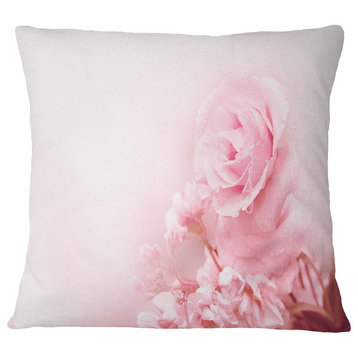 Beautiful Rose in Magic Light Portrait Throw Pillow, 16"x16"