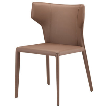 Wayne Mink Leather Dining Chair
