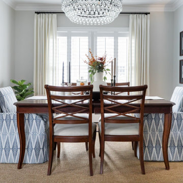 Dining Room with Custom Drapery