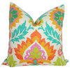 Outdoor Pillow Cover Colorful Waverly Santa Maria Mimosa Floral, 18"x18"